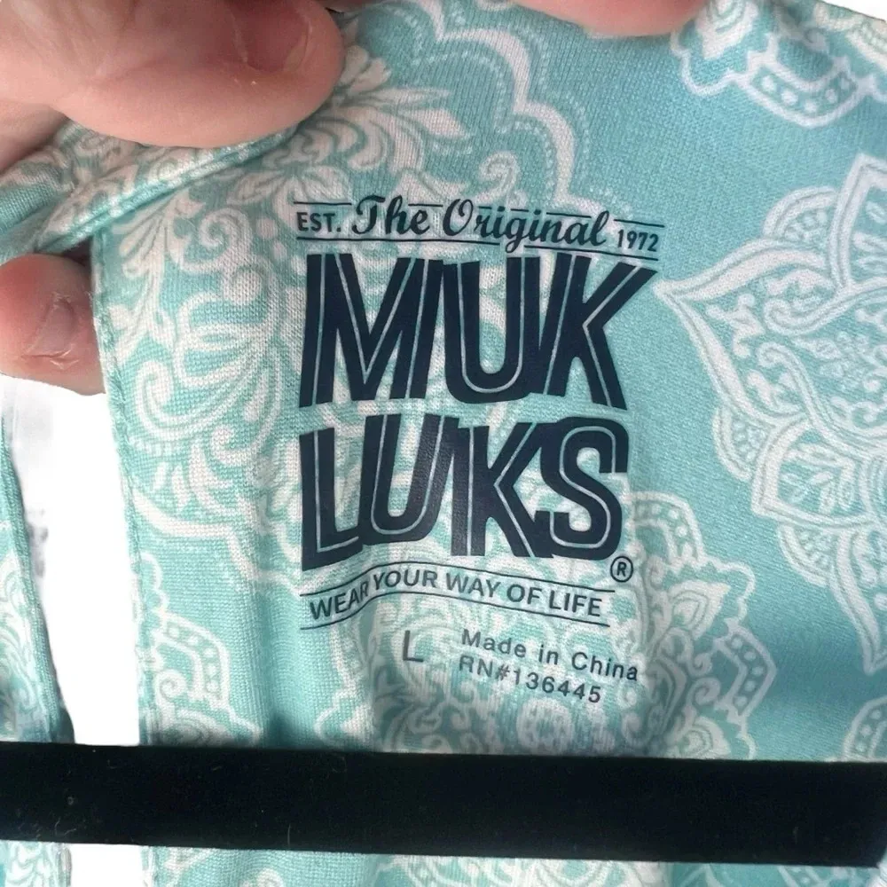 NWT MUK LUKS French Terry Weekend Story Cloud Knit Jumpsuit Size Large White - Image 6