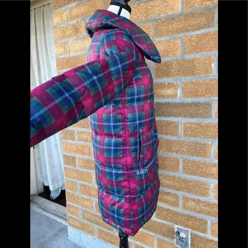Burton Mecca Trench Down JacketLong Plaid Trench - Image 7