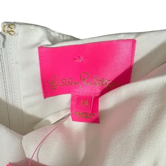 LILLY PULITZER $228 Kylo Resort White Strapless skirted‎ shorts romper 14 M L - Image 5