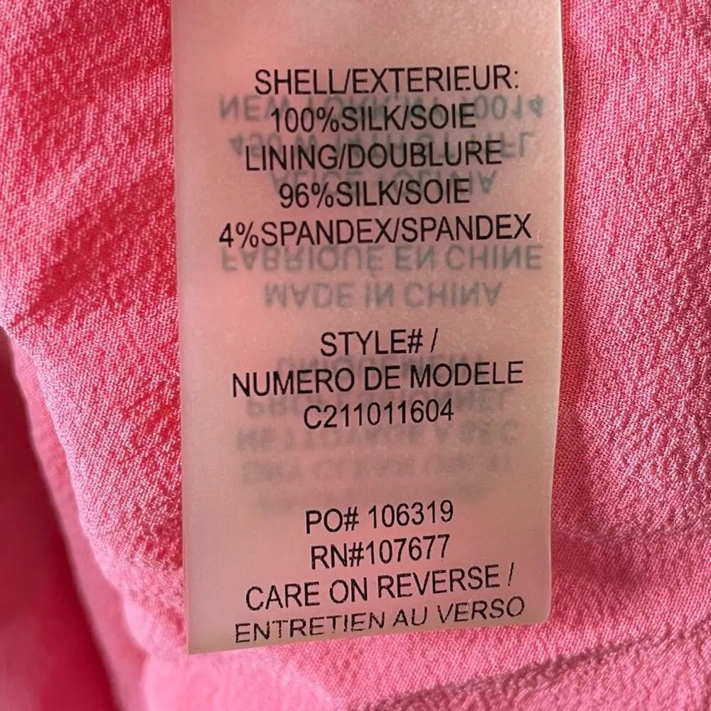 Alice + Olivia Women’s Peggy Silk Mini Dress Pink Sz S - Image 7