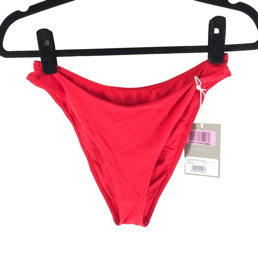 Everlane Womens The Thigh-High Bikini Bottom Bright Red S - Image 3