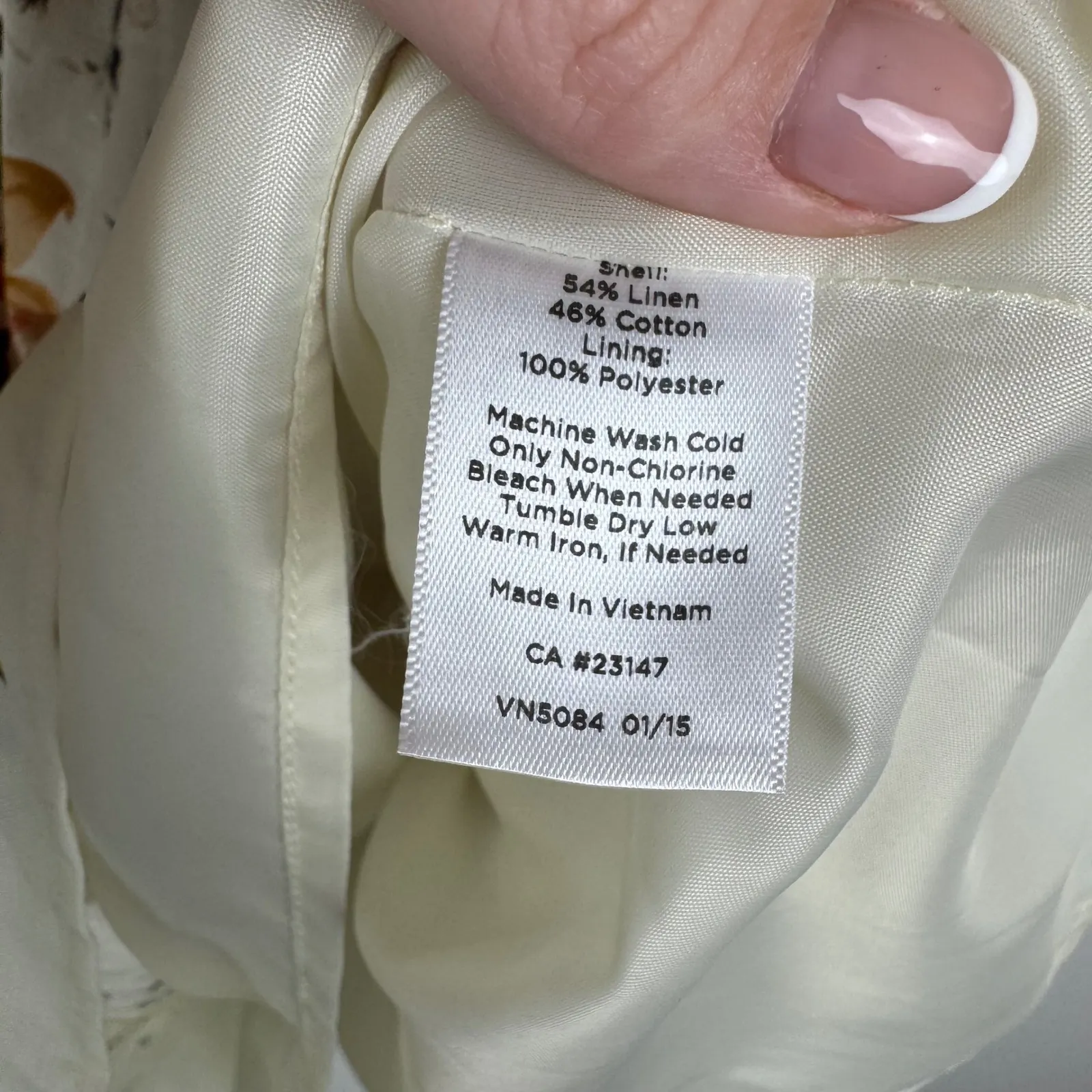 Talbots Floral Midi‎ Skirt Size 14 Tropical Linen Cotton Vacation Cruise Resort - Image 8