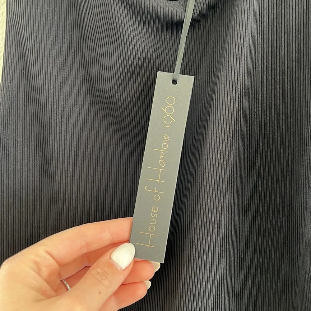 House Of Harlow 1960 Black Ribbed Sleeveless Bodysuit Size L - Image 10