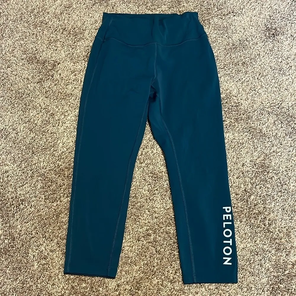 Peloton Essential Carpi Teal Blue‎ Leggings SMALL - Image 4