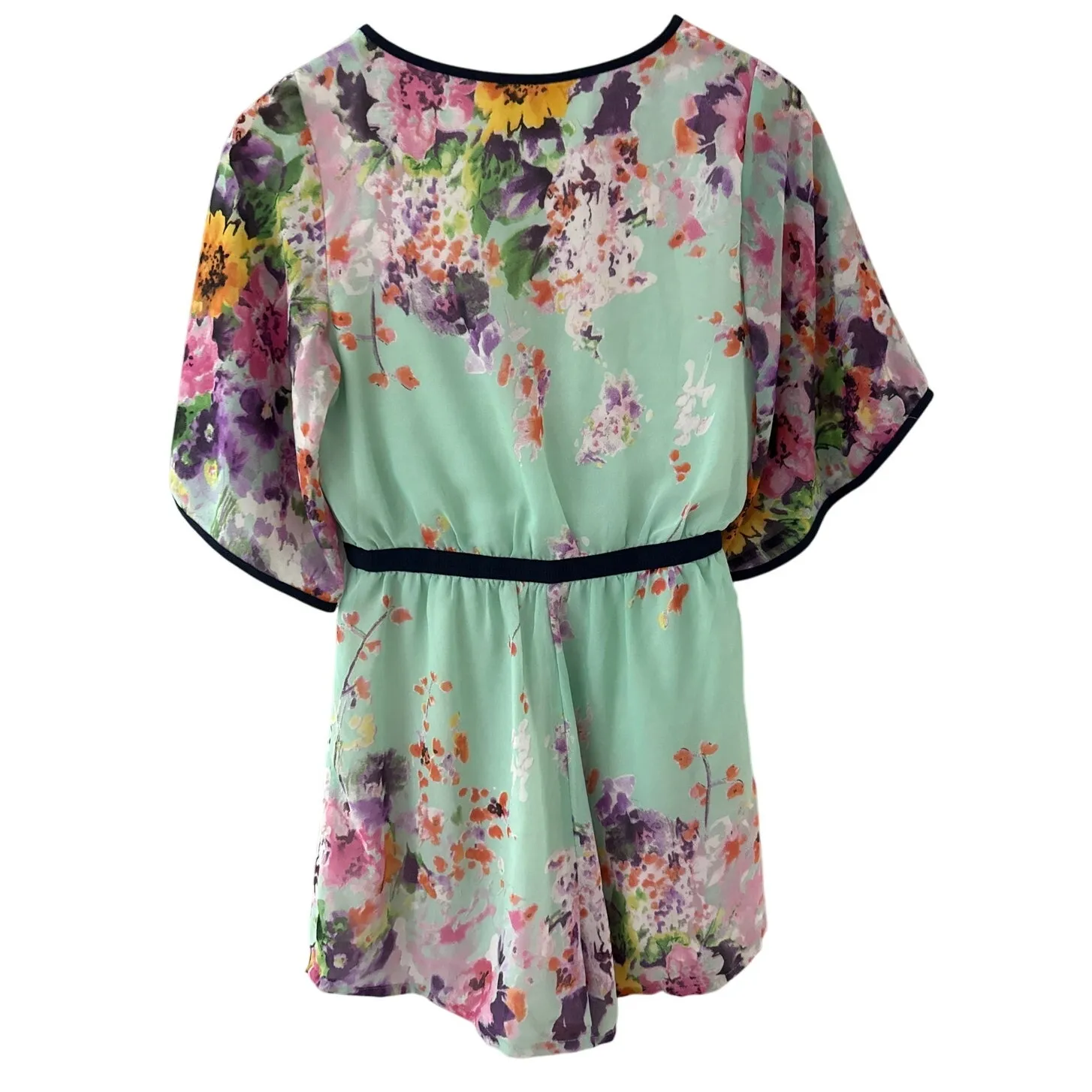 Elliatt Overindulgence Whimsy Multicolor Floral Wrap Romper Size XS‎ - Image 12
