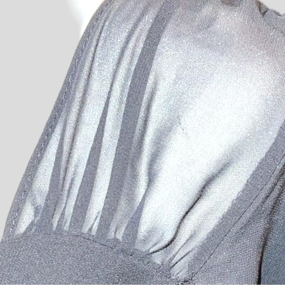 SL Fashion black dressy top with sheer black short sleeves. Size 16 - Image 5