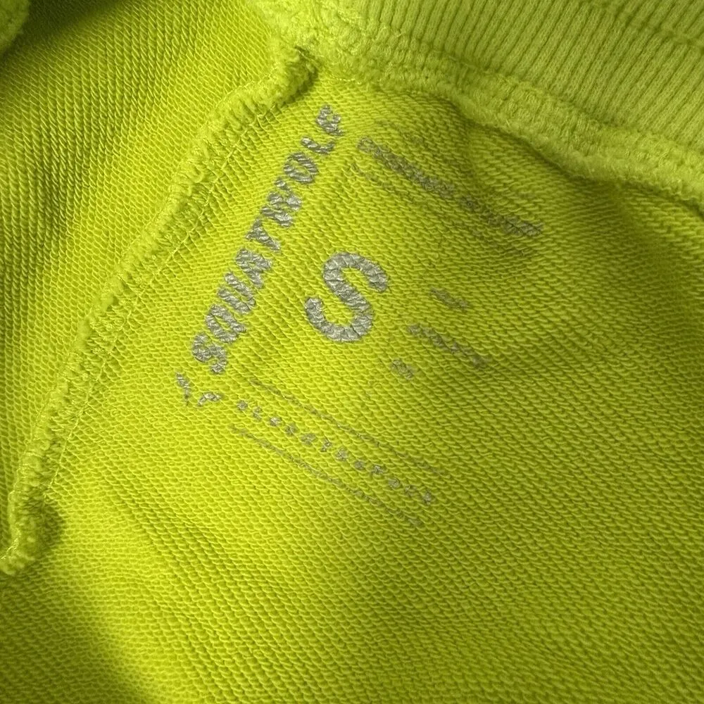 Squatwolf Joggers Womens Small Black Zip Pockets Drawstring Active Lead the Pack Yellow - Image 3