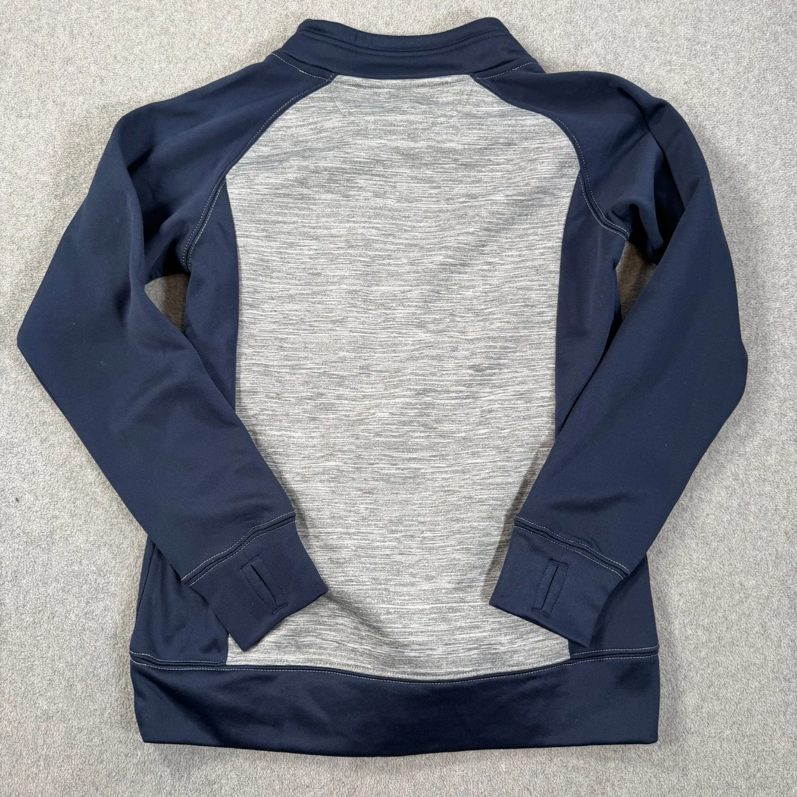 Virginia Cavaliers Mock Neck Drawstring Pullover Womens Small Vansport Blue Gray - Image 7