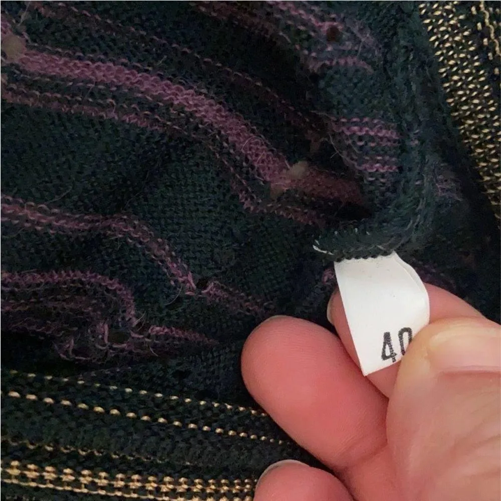 Missoni Stripe Woven Merino Wool Blend Open Sweater Cardigan Duster Sz40 US4 szS - Image 8