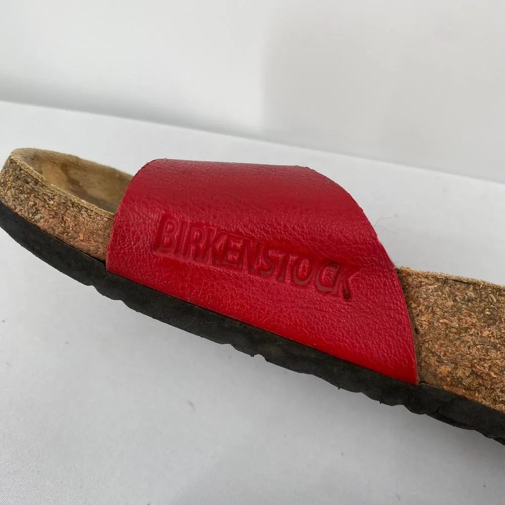 Birkenstock Red Cherry Madrid Birko-Flor Leather Sandals Size 40 / 10 - Image 5