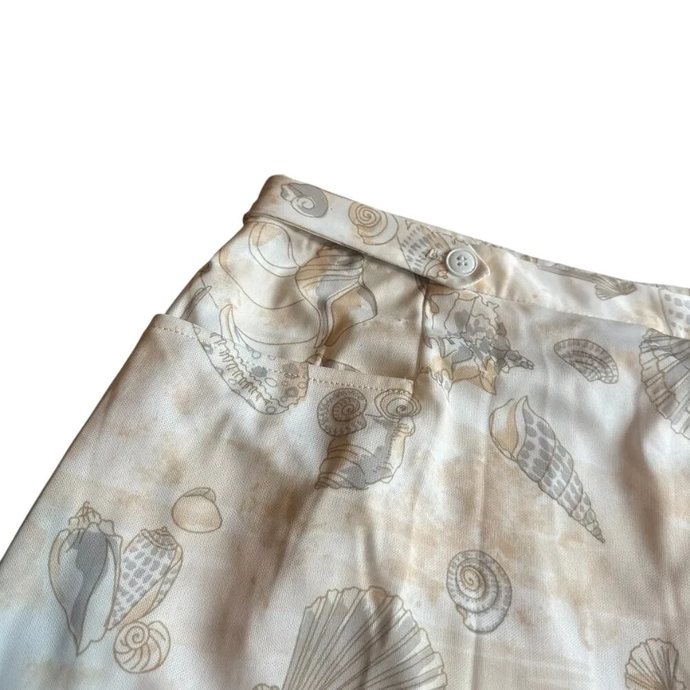 Quantum Sportswear Vintage Cream Shell Skort Skirt Athletic Casual Size Large Tan - Image 2