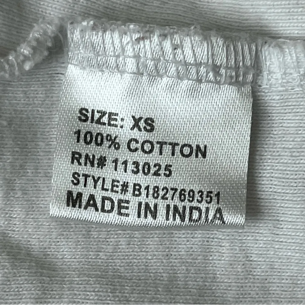 Love Peace & Lazy Days Sunflower Crop Tank Top XS White Cottagecore Y2K Boho - Image 8