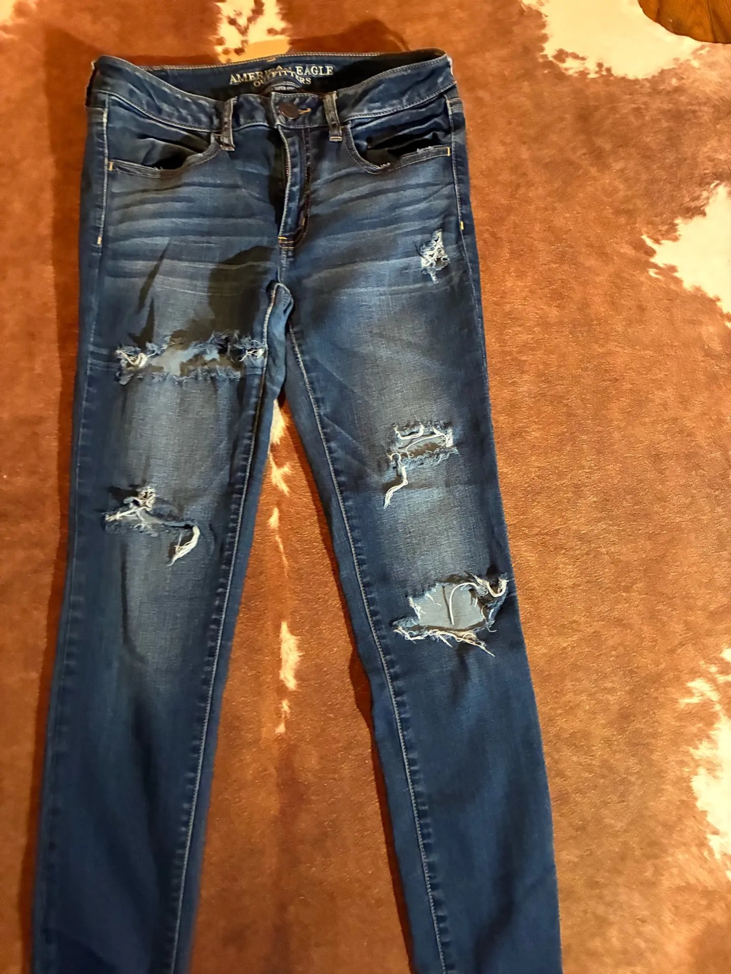 American Eagle super super stretch jegging skinny jeans  size 6 regular  - Image 2