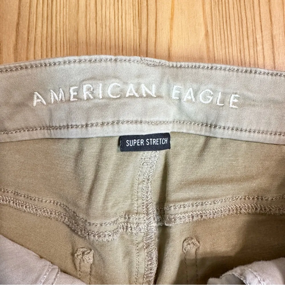 American Eagle  Khaki Skinny Leg Beige Pants Uniform Office School Women’s Size 6 - Image 12