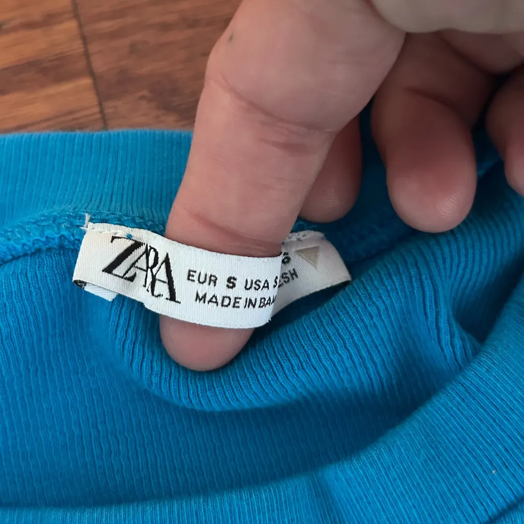 Zara Ribbed Scoop Neck Tank Size Small Full Length - Image 3