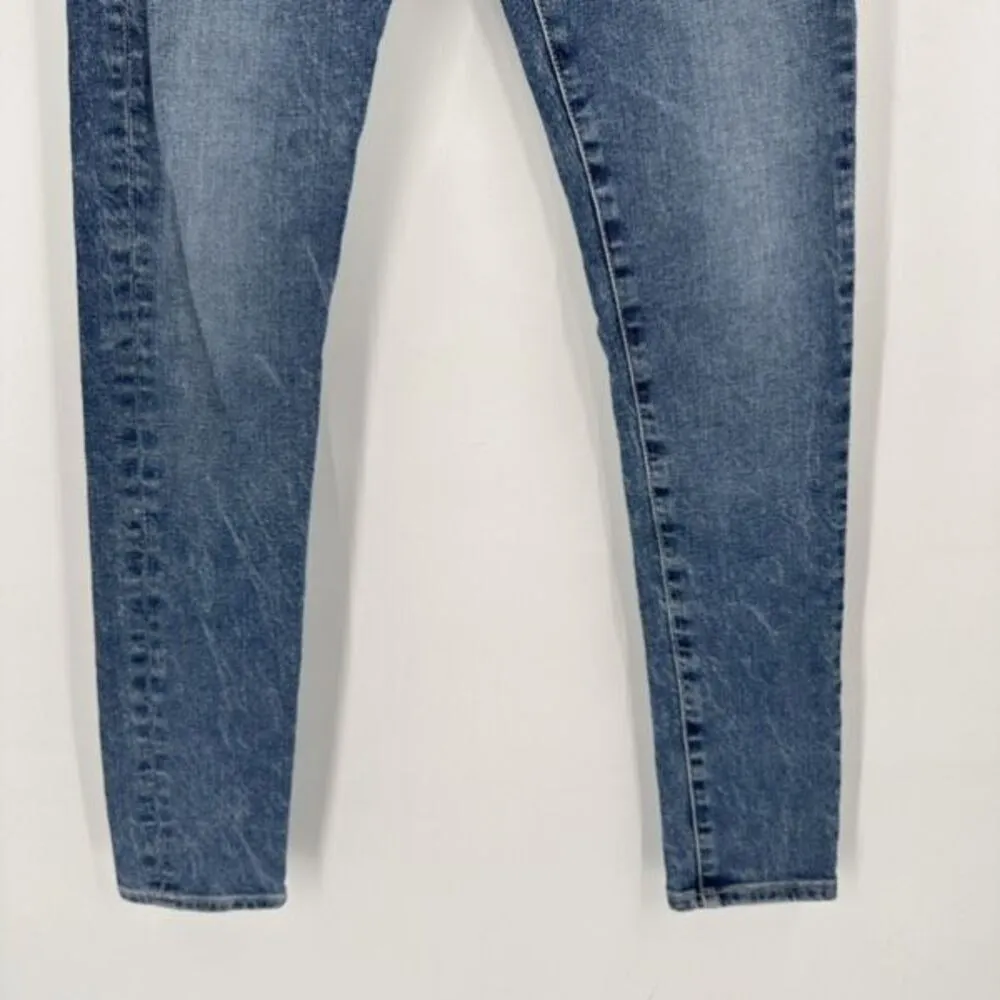 AG Jeans The Farrah Skinny Ankle high rise Blue Medium Wash‎ Whiskering Size 26R - Image 8