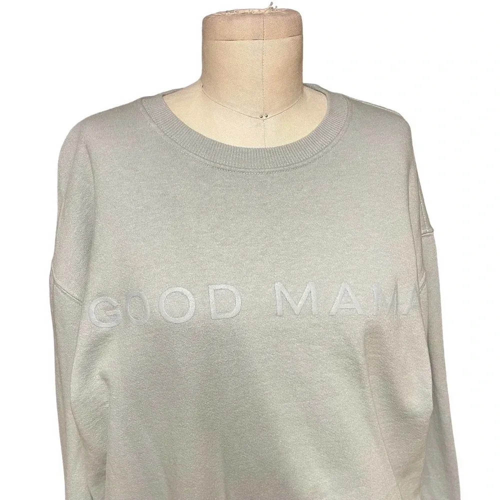 Good American Good Mama Oversize Graphic Sweatshirt‎ Size 2 / US Medium - Image 3