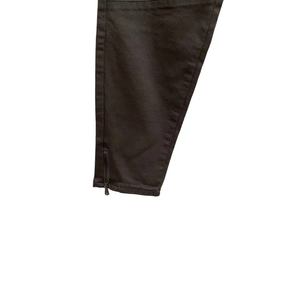 Zara Ribbed Mid Rise Skinny Jeans Green Size 8 - Image 2