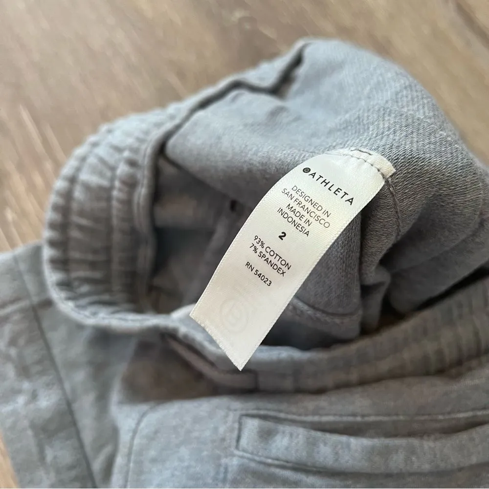 Athleta farallon heathered wide leg‎ crop pants blue women’s size 2 - Image 9