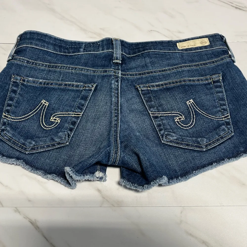 AG Adriano Goldschmied Daisy super low rise cut off denim shorts made in USA 27 - Image 2