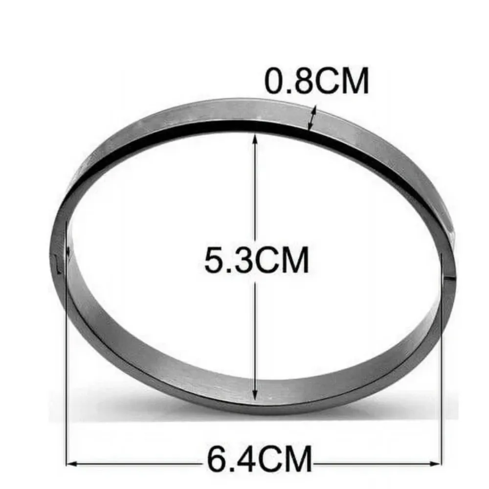 Roman Numeral Series Glossy Silver Stainless Steel Unisex Bangle Bracelet NEW Gray - Image 4