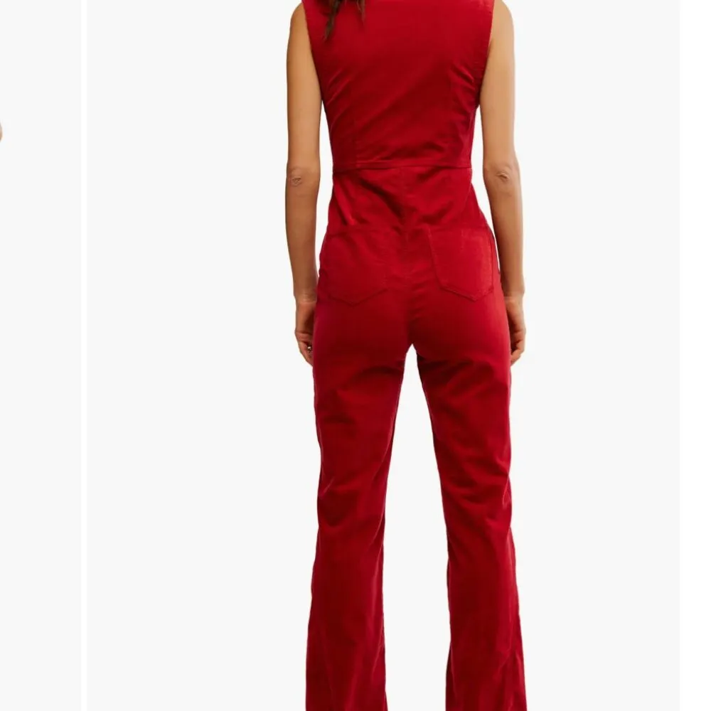 Free People NWOT CRVY Ring The Alarm Corduroy One-Piece - S (short) - Image 7