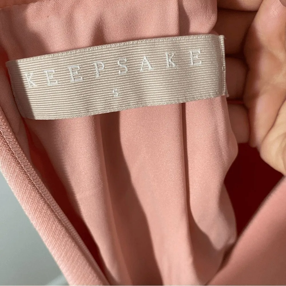 KEEPSAKE the Label Stand Alone Crepe Mini Dress size S Pink - Image 7