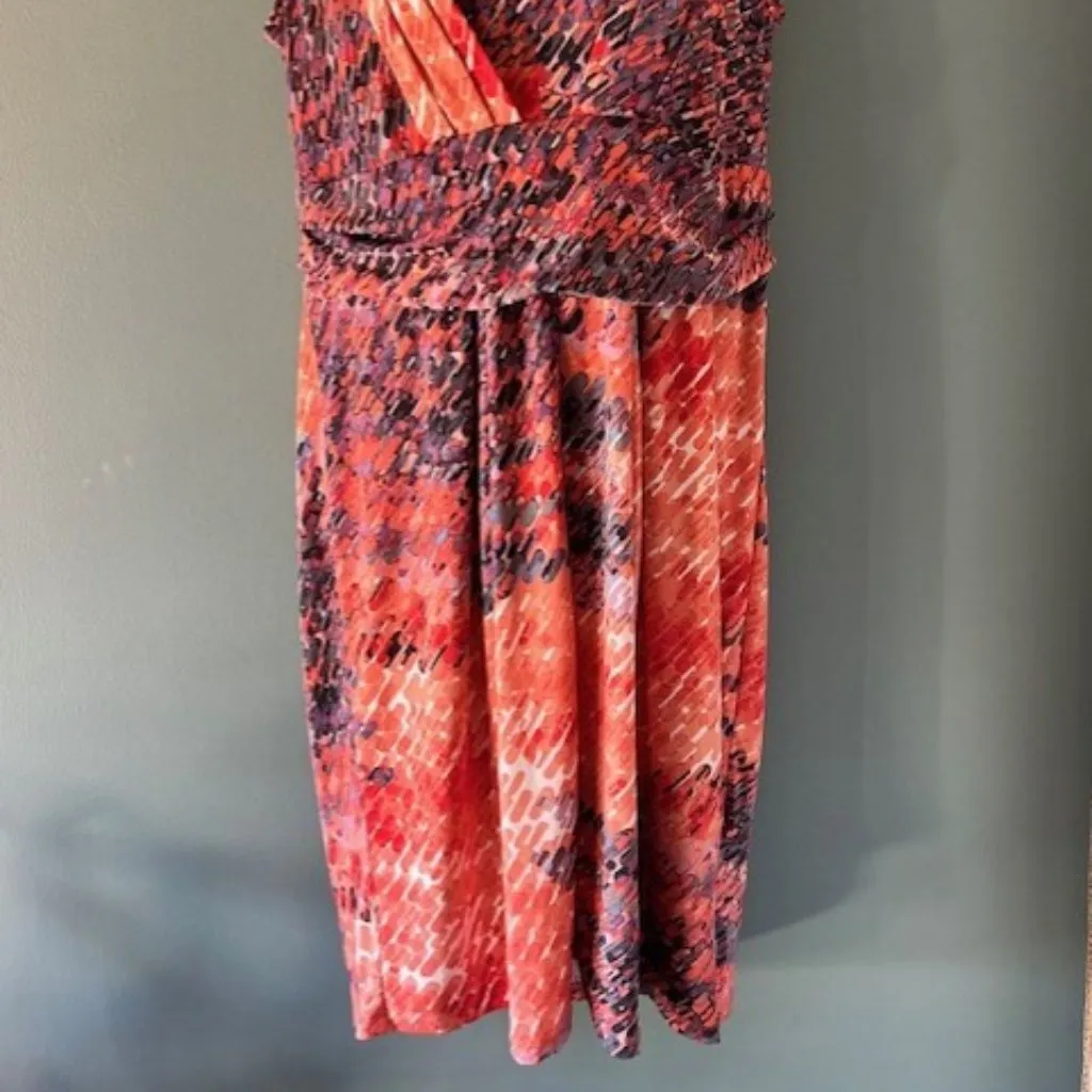 Simply Vera Wang L Sheath V Neck Dress Sleeveless Artsy Stretch Modern Bold Chic - Image 3