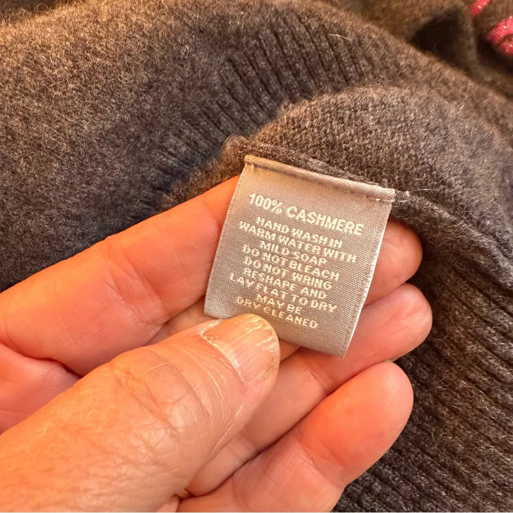 HANNAH ROSE Cashmere Floral sweater Knit Women XS X - Image 8