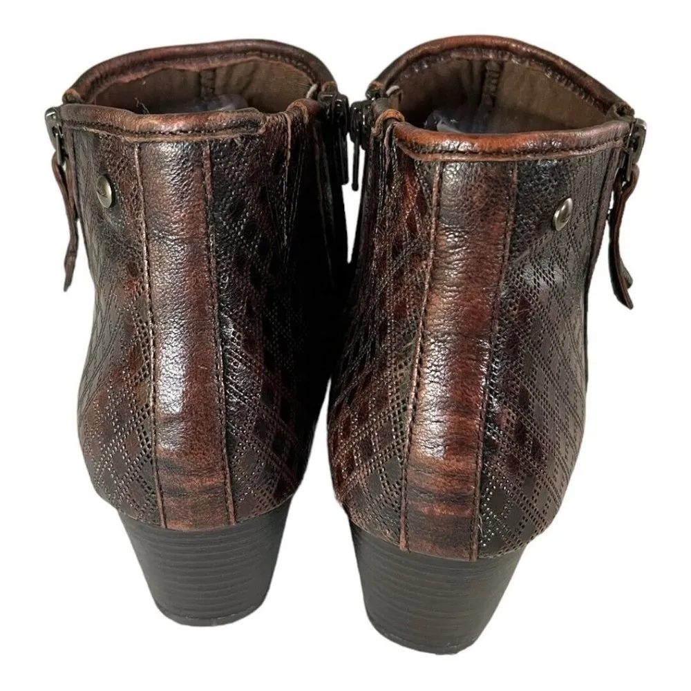 Earth Boot Womens 9.5 Osprey Bootie Ankle Dark Brown Leather Rustic Classic Boho Size undefined - Image 5