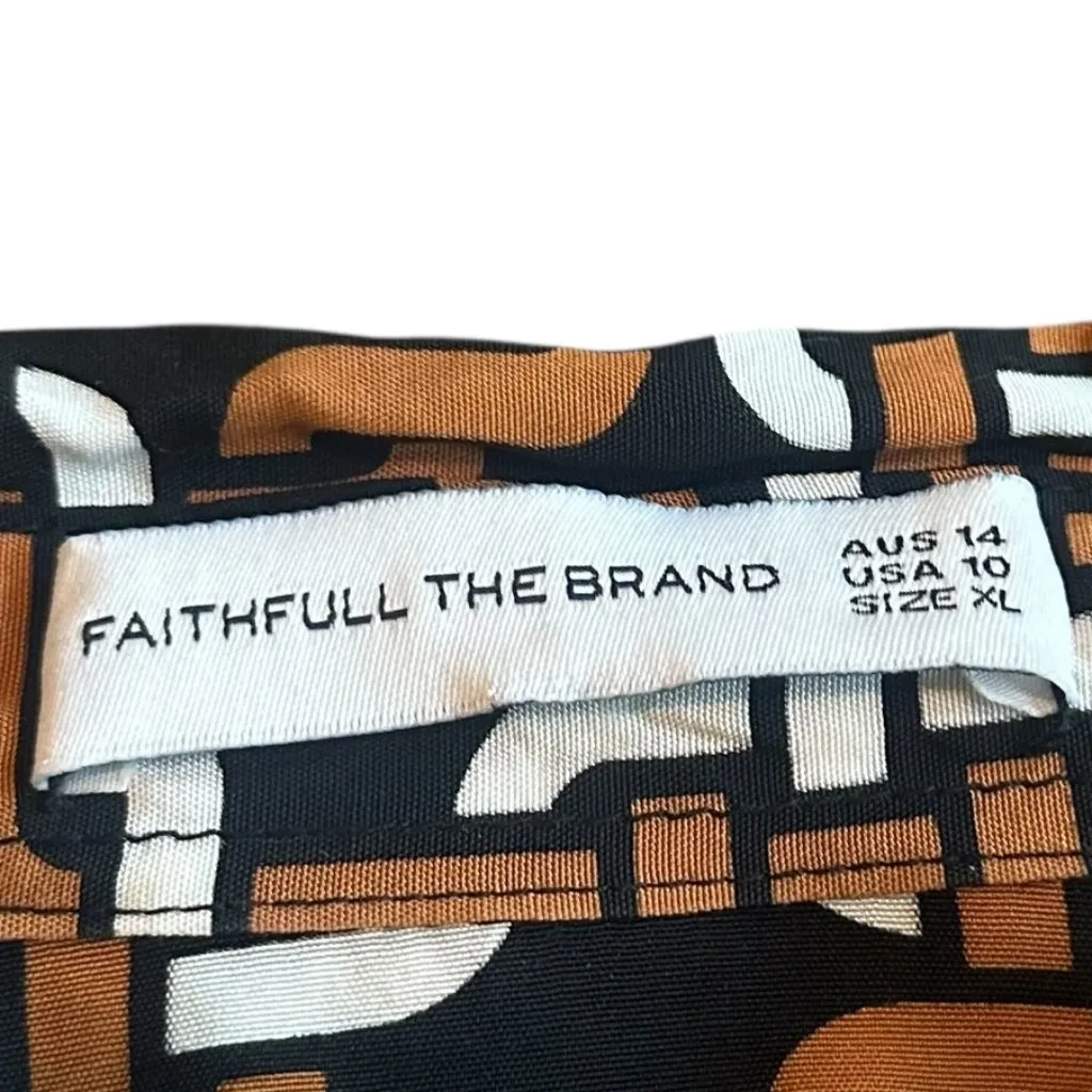 Faithfull The Brand Mirah Shirt Dress Button-Down Fun Print Long Sleeve Size 10 - Image 12