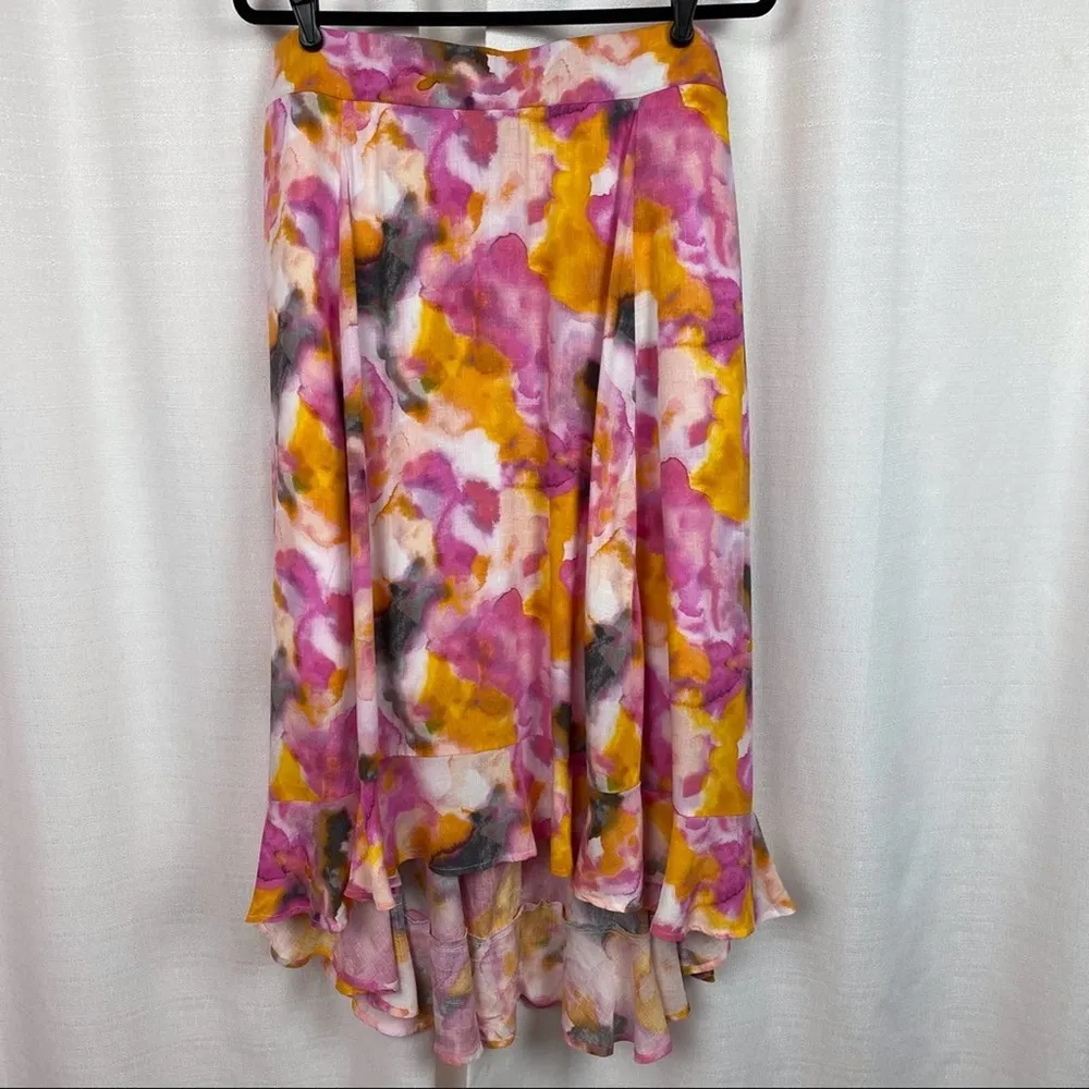 Torrid Pink&Orange Watercolor Tie Dye Skirt&Crop Set Sz.1 NWT - Image 11