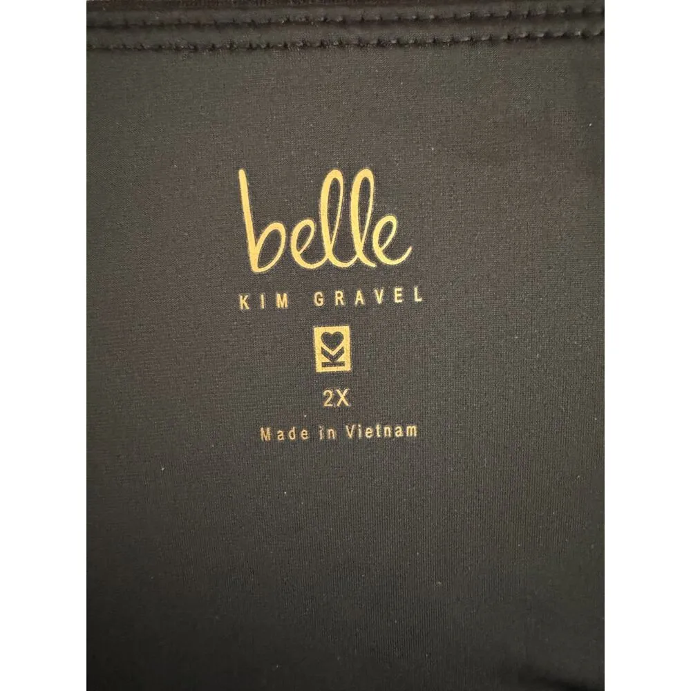 Belle Body by Kim Gravel Colorblock Leggings Black 2X - Image 10