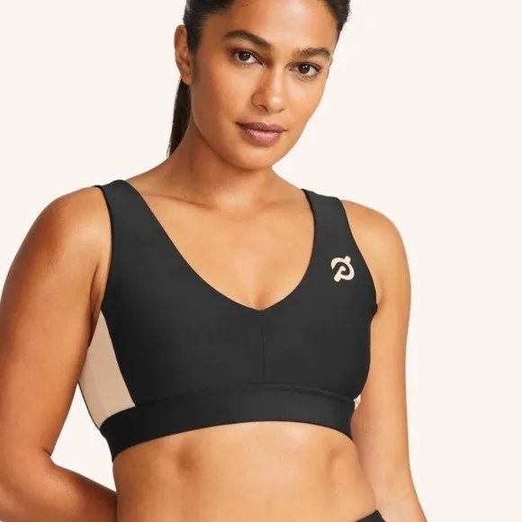 Peloton Black Tan Show Up Pocket Leggings & Sports Bra Set Size S - Image 13