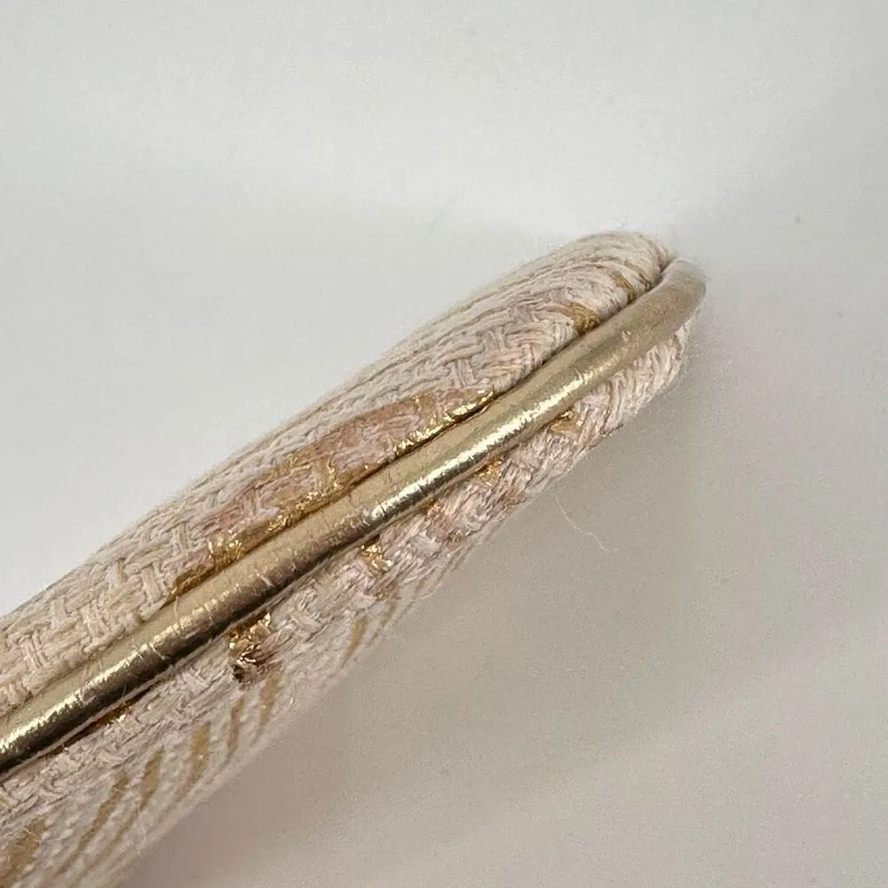 Stephanie Johnson‎ Palm Desert Metallic Gold Cosmetic Makeup Bag zebra stripes Gold - Image 9