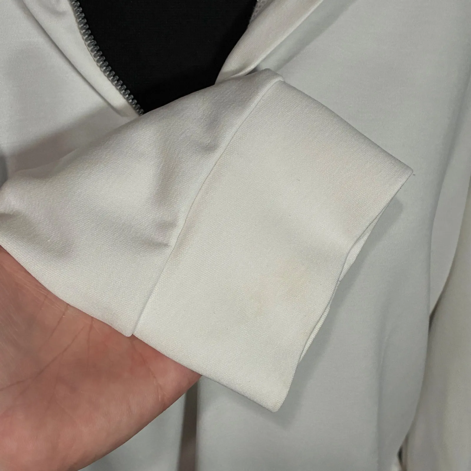 Athleta Seasoft Quarter Zip Pullover Sweatshirt Athletic Women's M White - Image 5