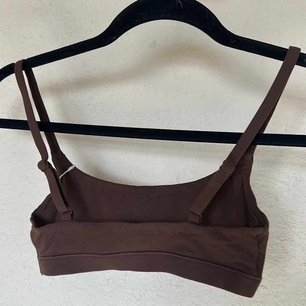 SKIMS Fits‎ Everybody Scoop Bralette Cocoa Size XS NWT - Image 5