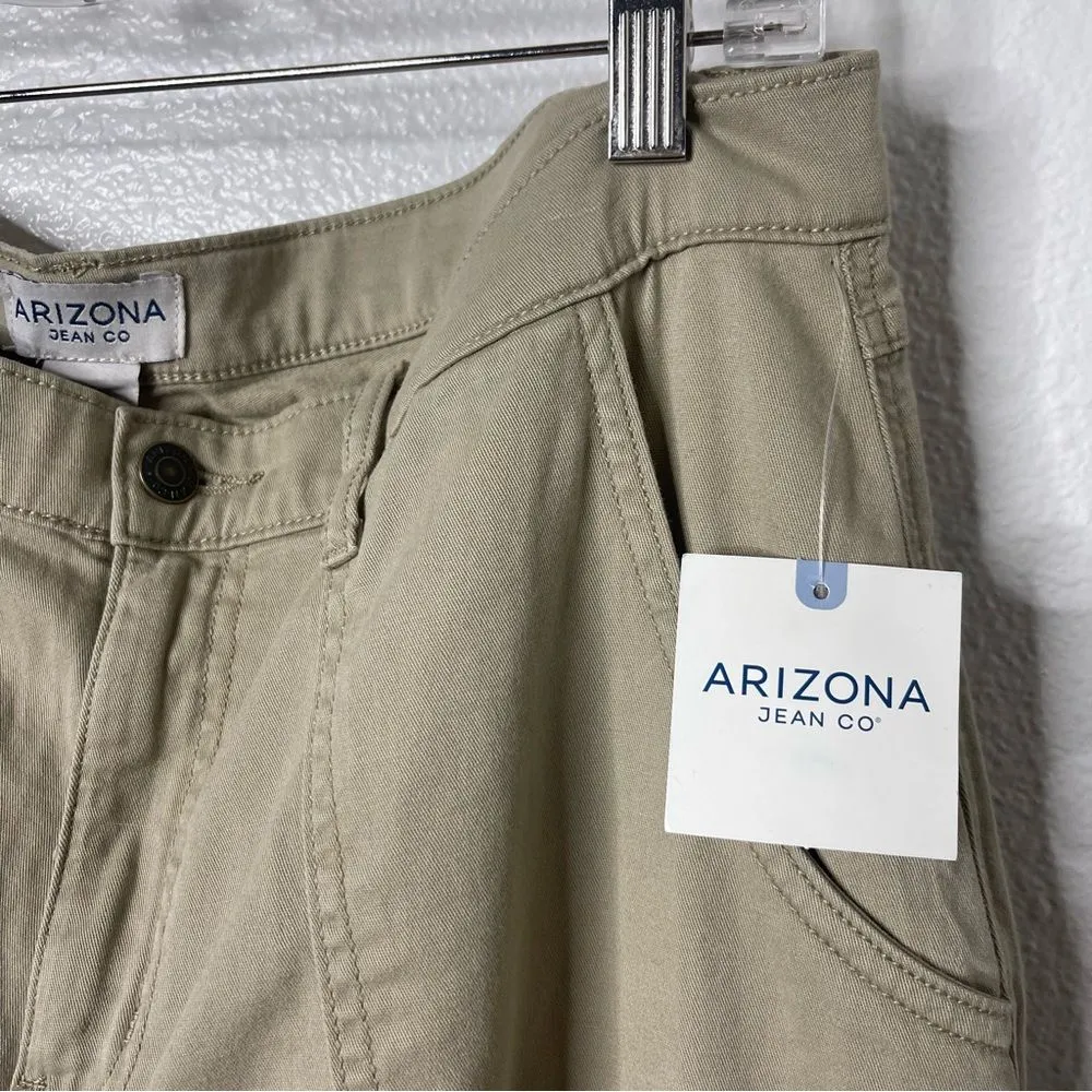 Arizona Size 13 Low Rise Straight Cargo Pant Juniors Khaki - Image 6