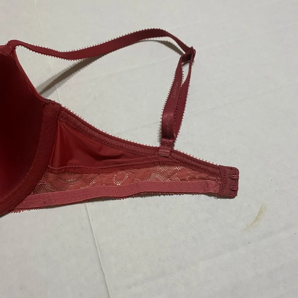 Calvin Klein Women’s Red Lightly Lined Bra 32D  RN #36543 (A) - Image 5