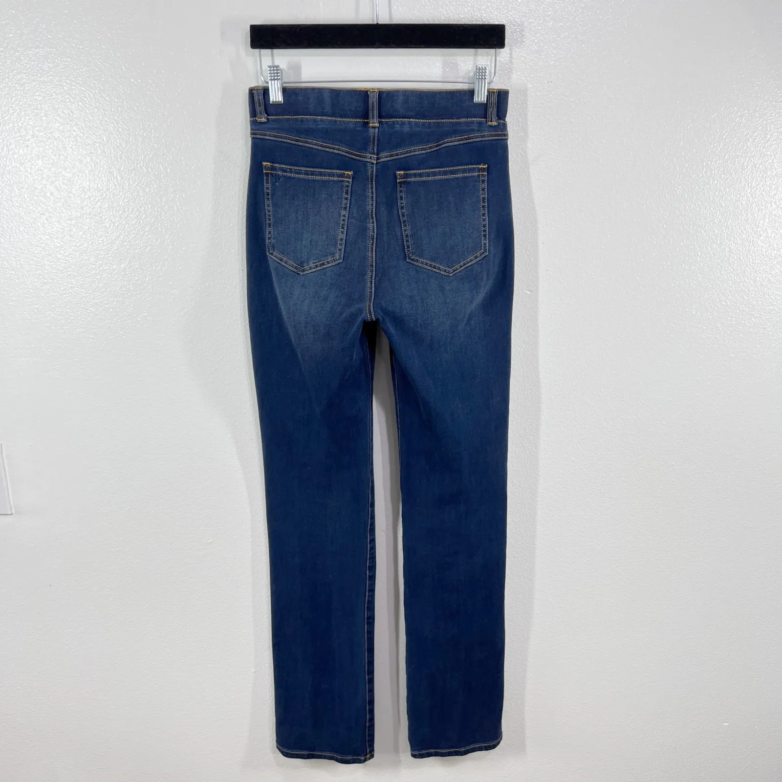 Betabrand Women's Dark Wash Denim Jeans Size S Straight Leg Casual Pants‎ - Image 3