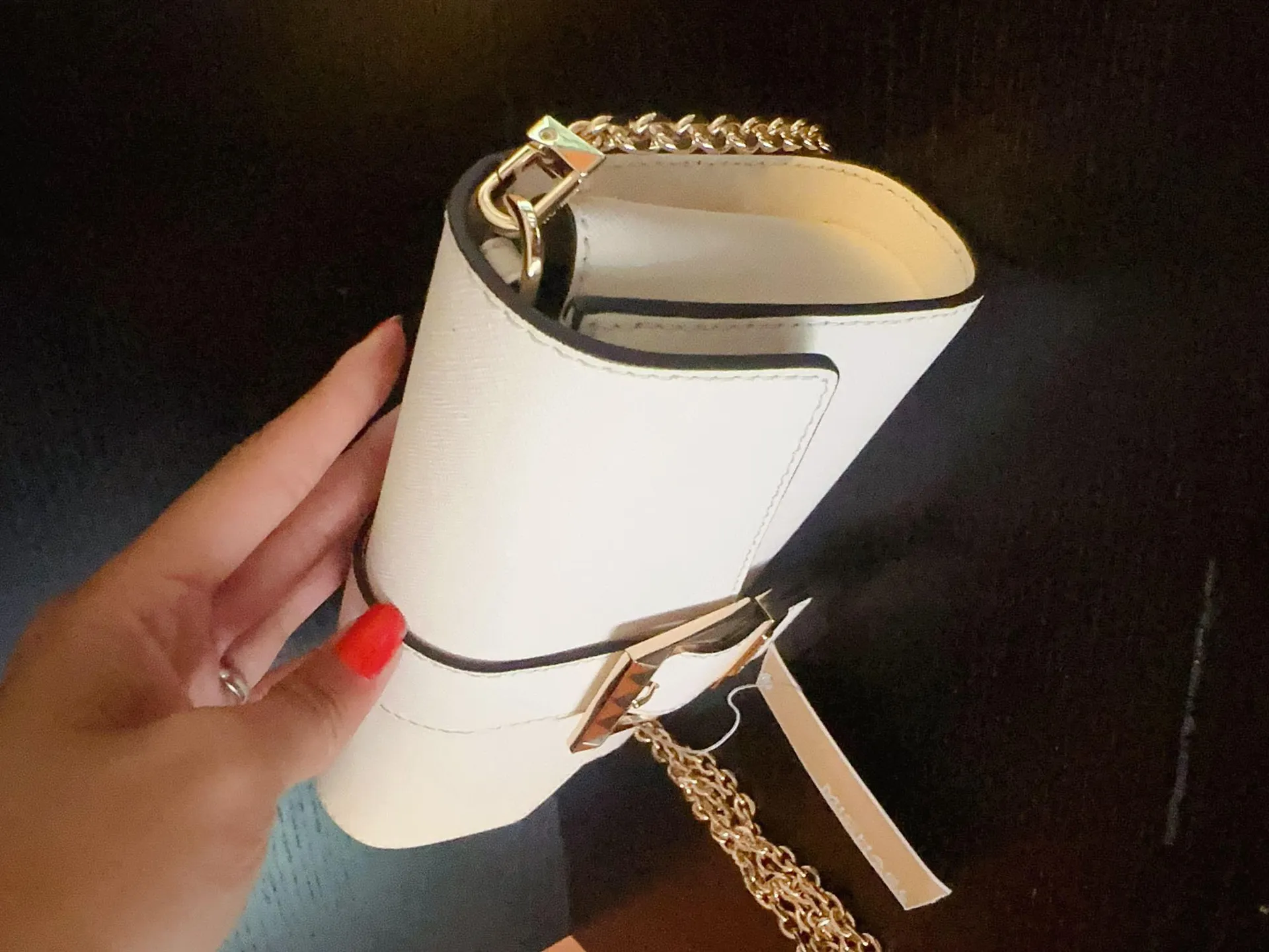 PENELOPE Light CREAM MD CLUTCH LEATHER Handbag crossbody wallet - Image 11