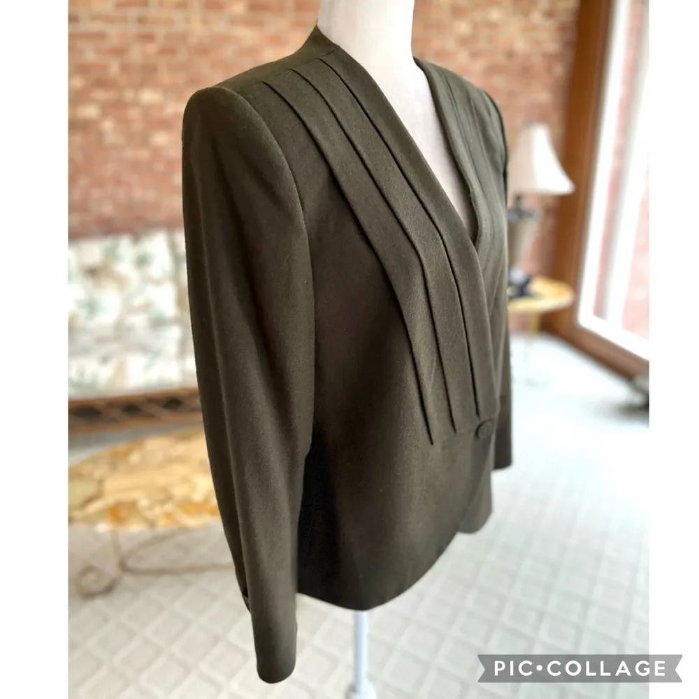 John Meyer of Norwich Blazer Vintage Jacket Forest Green 10 Work Office Job - Image 9