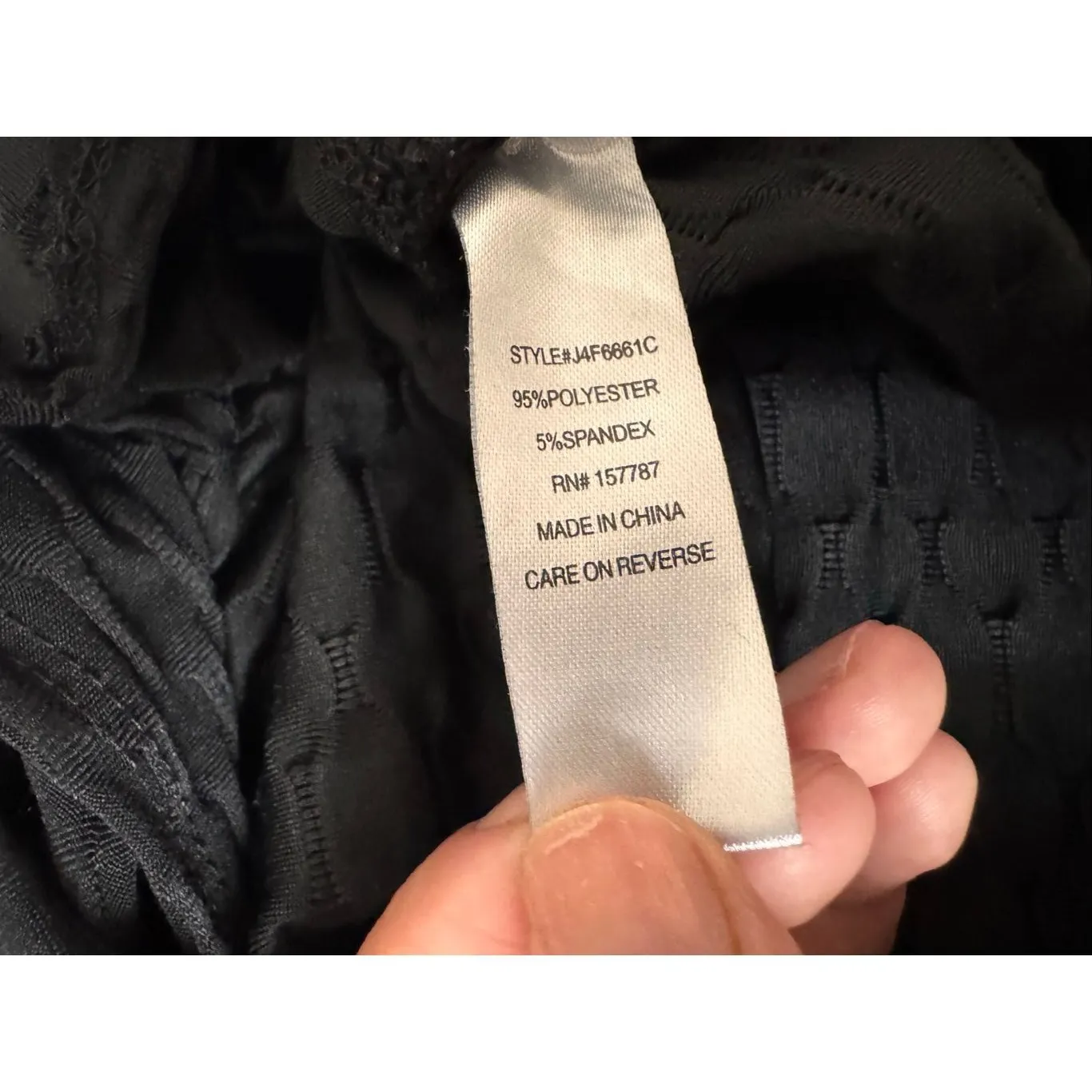 Jolie & Joy Black Textured Long Sleeve Cut Out Crop Top Size M Ruched Front Wrap Size M - Image 6