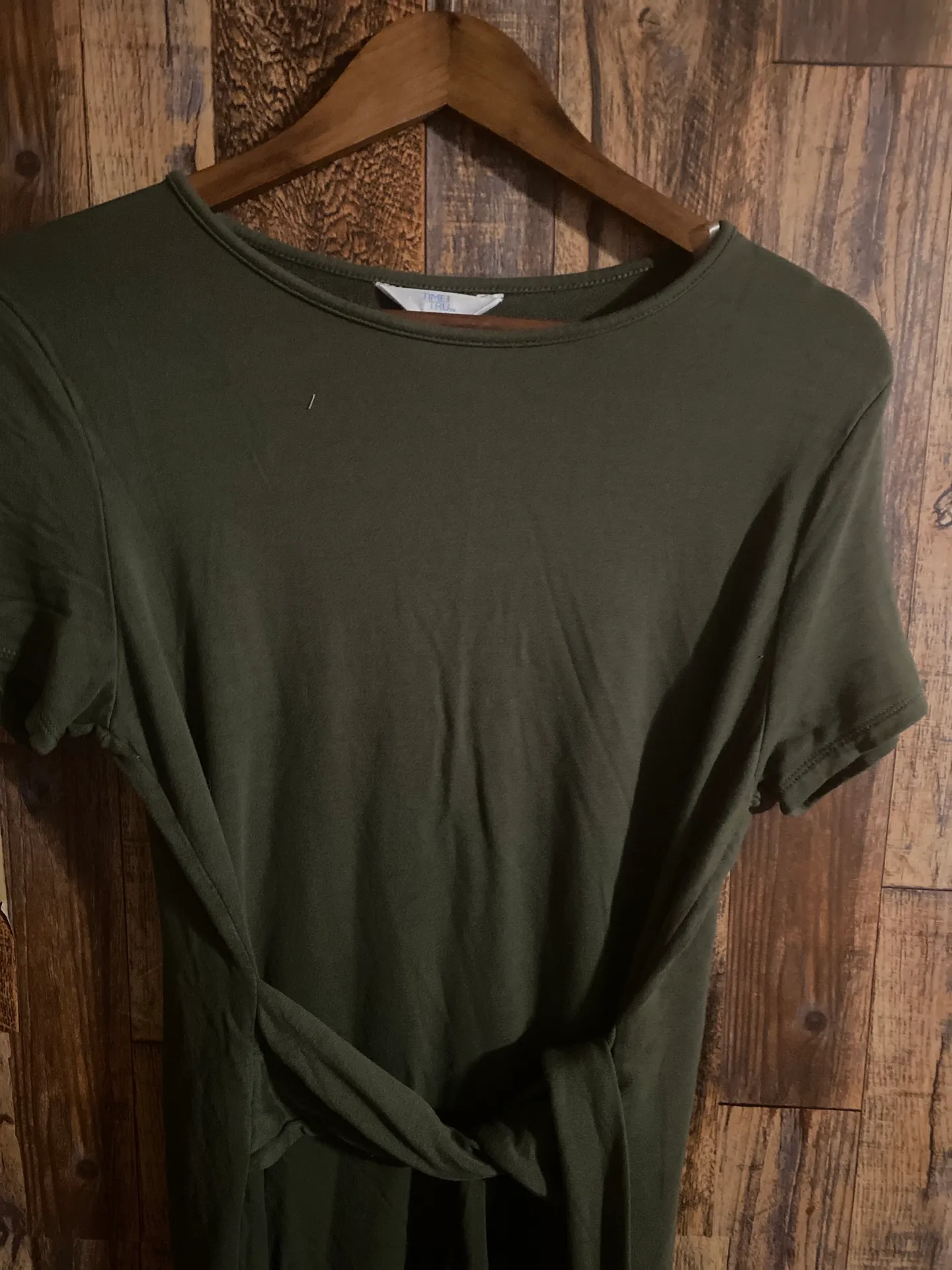 Time and Tru Dress Olive Green Size 8-10  - Image 2