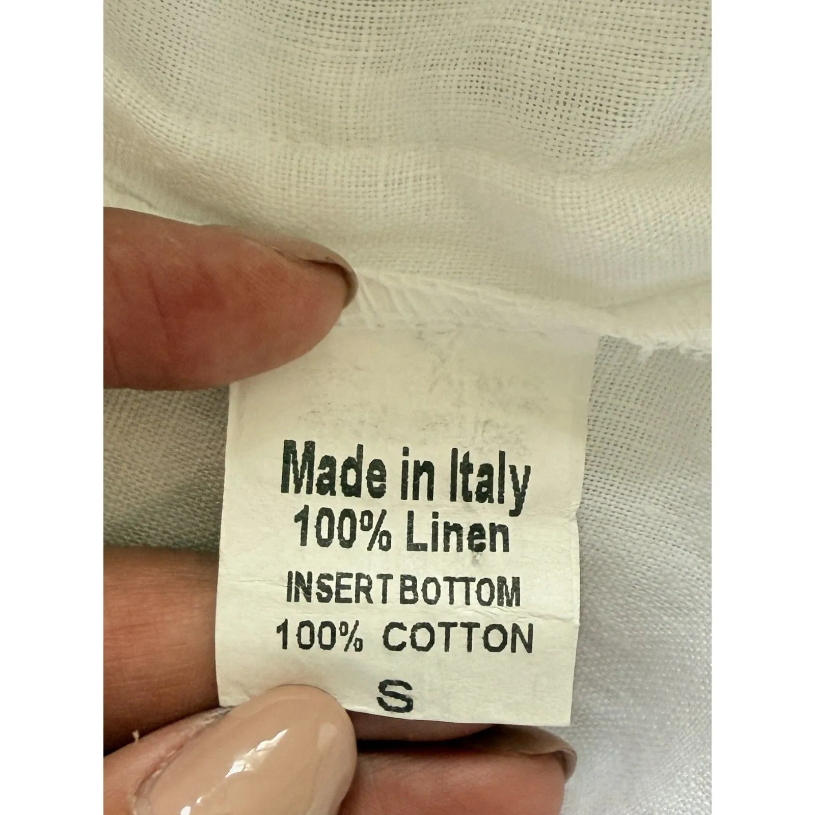 Terzo Millennio White Linen Eyelet Button Boat Neck Short Sleeve Tunic Top Sz S - Image 5