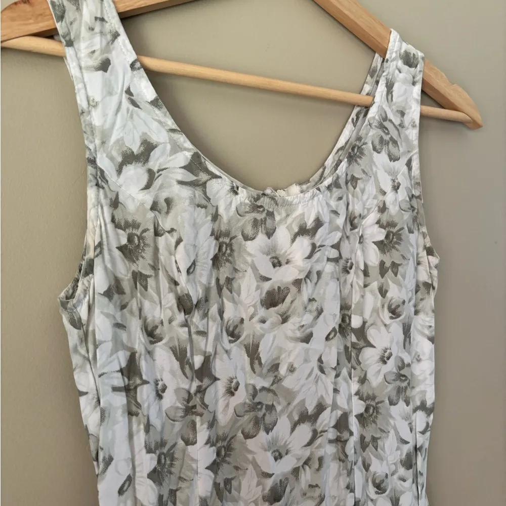 Vintage Floral Mini Dress White - Image 5