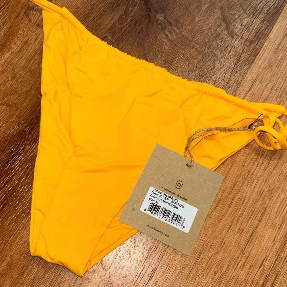 NWT Stone Fox Swim Honeycomb River Bikini Bottom In HoneyComb Size XL - Image 4
