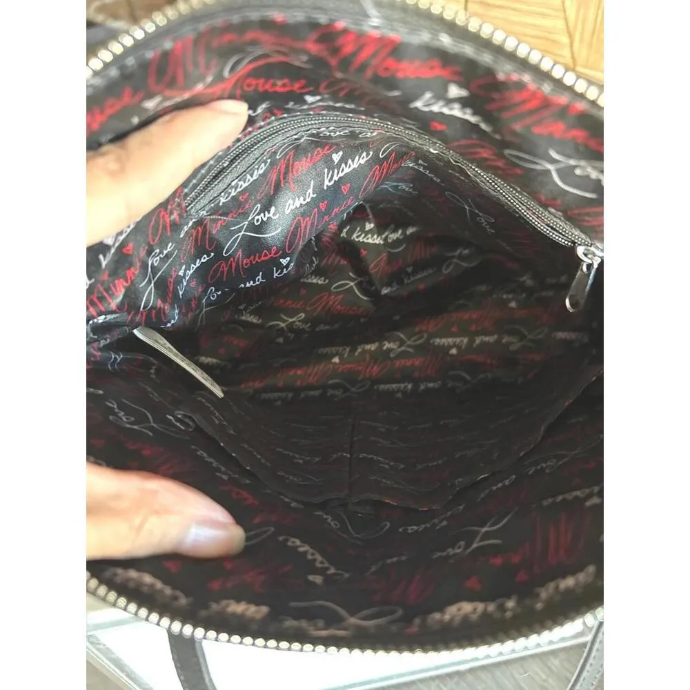 NWOT Disney Minnie Mouse Black Red Bows Purse Love and Kisses - Image 4