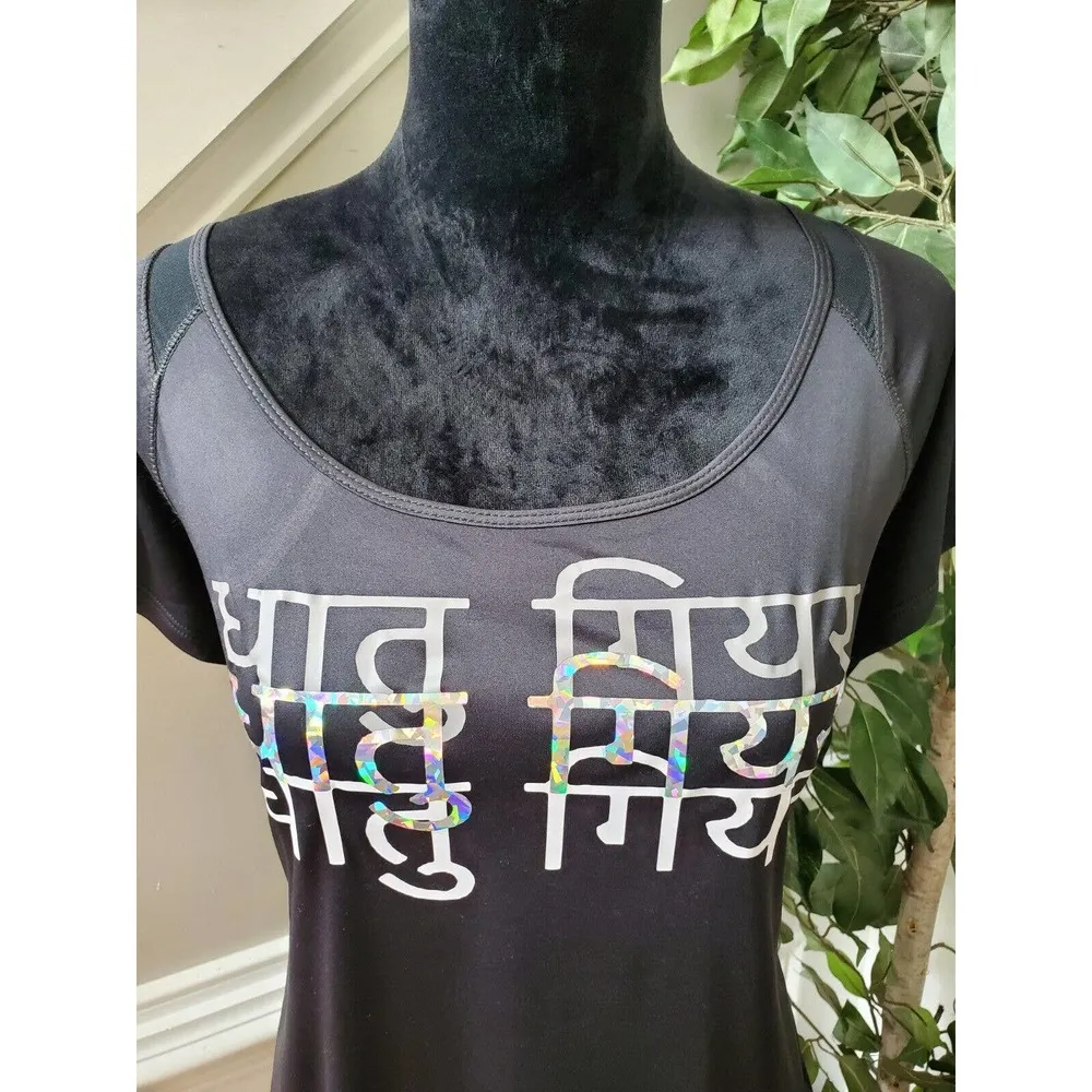 RBX Woman's Black 100% Polyester Round Neck Short Sleeve Pullover Blouse Size L Size L - Image 5