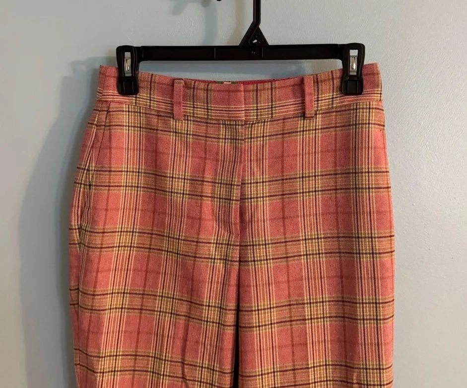 Boden Kew checked trousers pink size 2 P - Image 2
